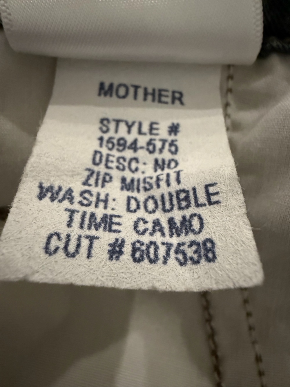 MOTHER No Zip Misfit in Double Time Camo Wash - Picture 8 of 8